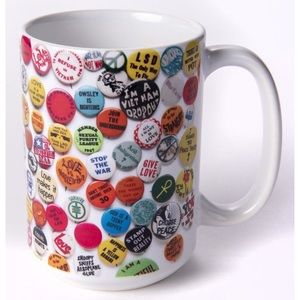 Summer of love, Hippie, Gift Featuring original buttons from the 60s